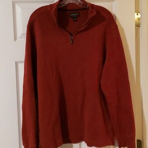 Solid red, Black and Brown sweater